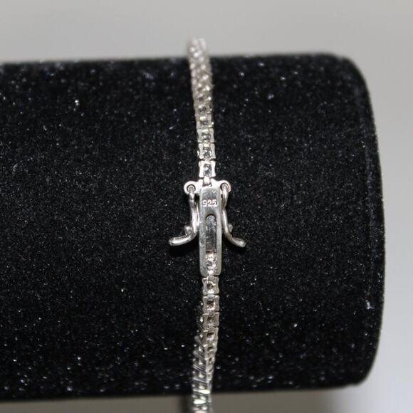 925 Sterling Silver Tennis Bracelet - Picture 8 of 9